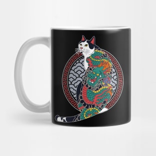 yakuza japanese tattoo cat Mug